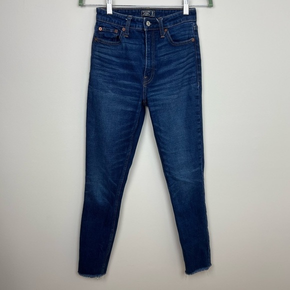 A&F Simone High Rise Slim Dark Wash Jeans - Picture 11 of 11